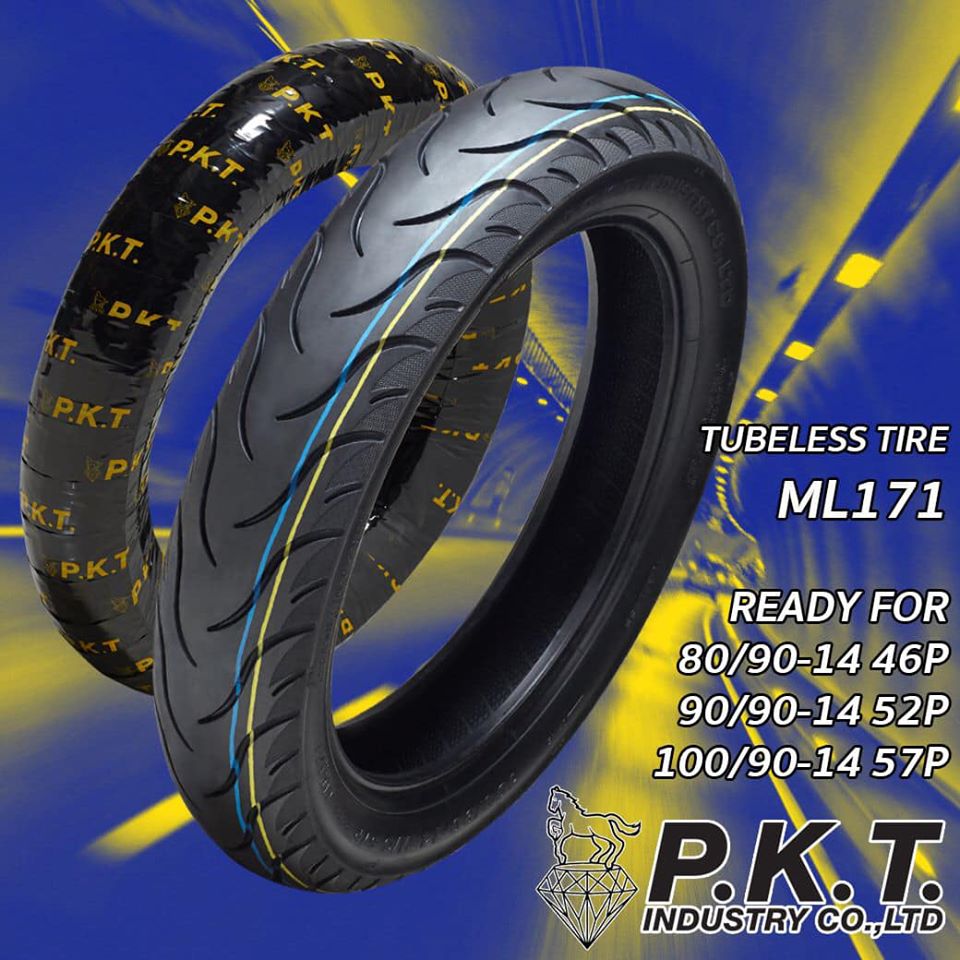 ยางนอก 2.75-14 PKT 80/90-14 ML171 TL (ยางเรเดียล), ยางนอก CLICK 125-I ล้อหน้า