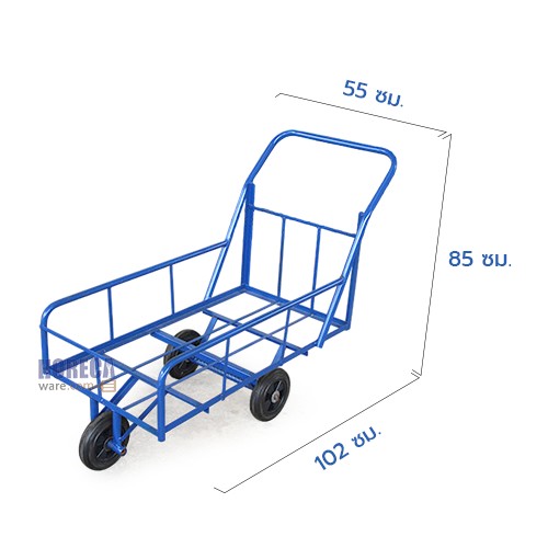 รถเข็นน้ำ 8ปี๊บ (กลาง) ขนาดกะบะ 50x100ซม. มอลรถเข็น