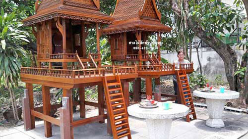 ศาลเจ้าที่ไม้สักเรือนไทยขนาดใหญ่ เบอร์ 6