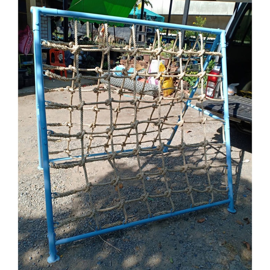 ตาข่ายปีนป่ายเชือกใยยักษ์ พร้อมโครงเหล็ก ขนาด 1.6 x 1.4 x 1 เมตร พร้อมส่ง