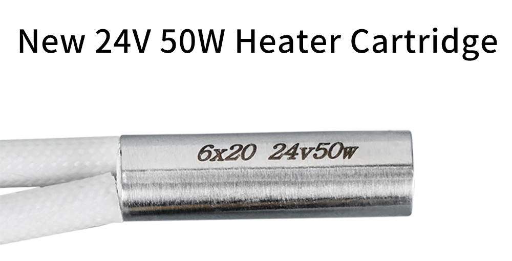 3D Printer Part Heating Tube 24V 50W Cable length 1m Cartridge heater