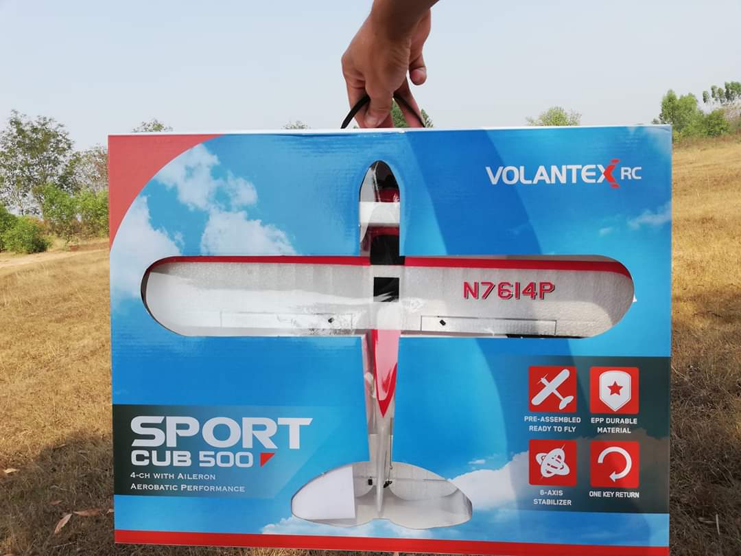 เครื่องบินบังคับวิทยุ Volantex piper Sport cub-500 3CH 2.4GHZ.RTF