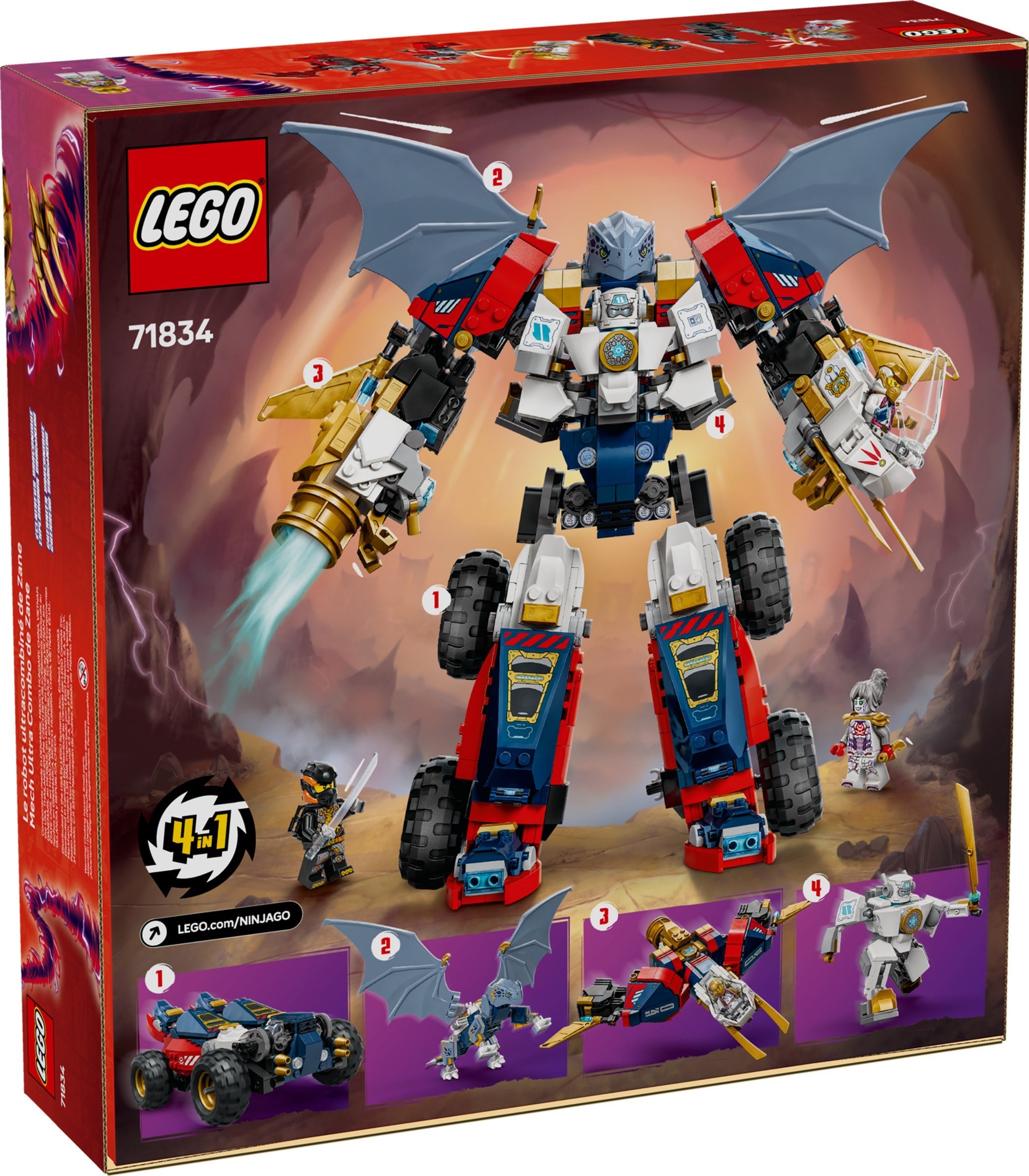 LEGO Ninjago เลโก้ 71834 Zane's Ultra Combiner Mech