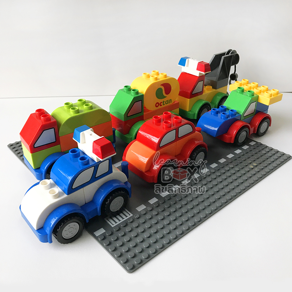 เซ็ทรถเลโก้ 6คัน + ถนนทางตรง (Combine&Create)