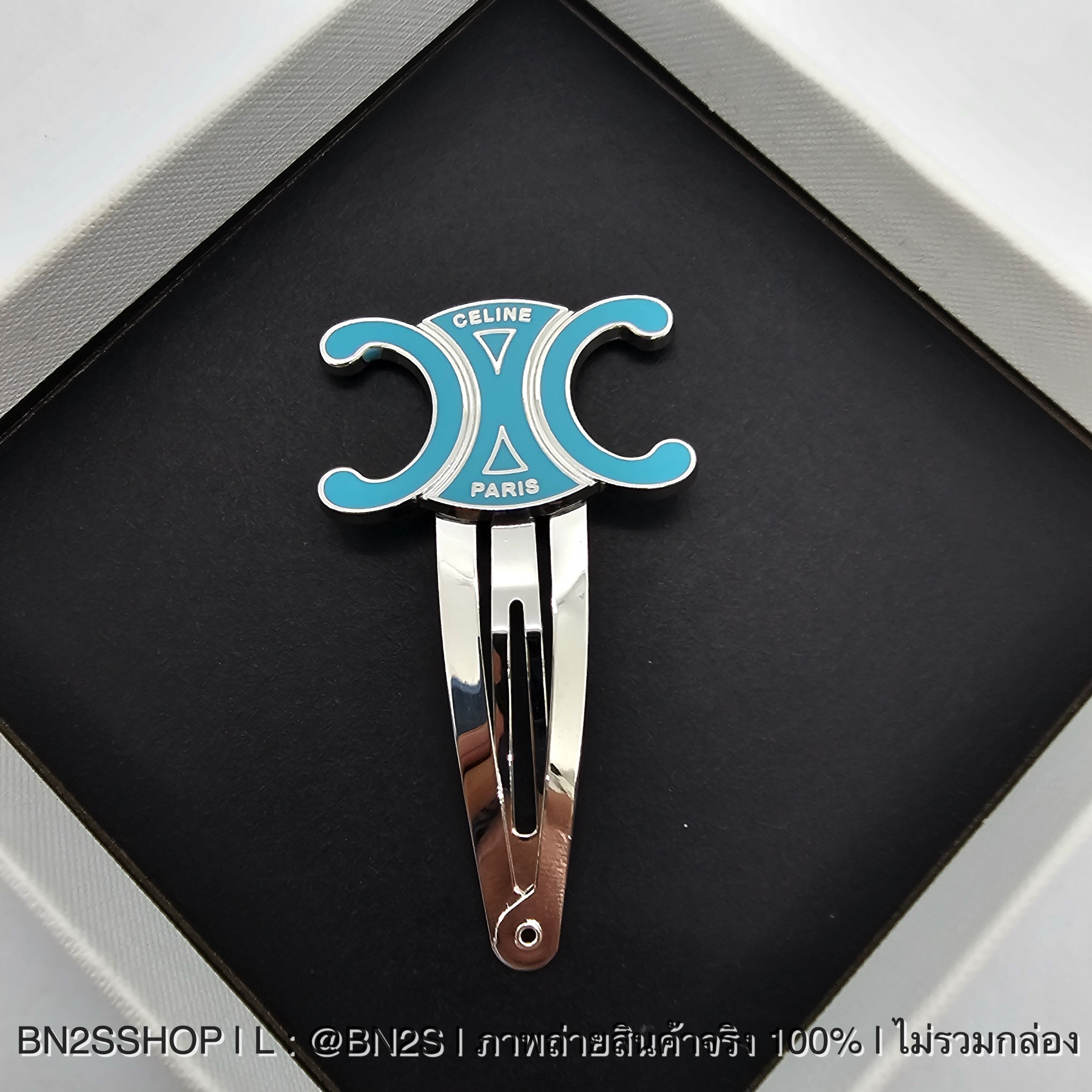 สีชมพู | Celine Snap Hair Clip กิ๊บซีลีน งานปั๊มแบรนด์ หน้า หลัง ลงสี งานสวย 1:1