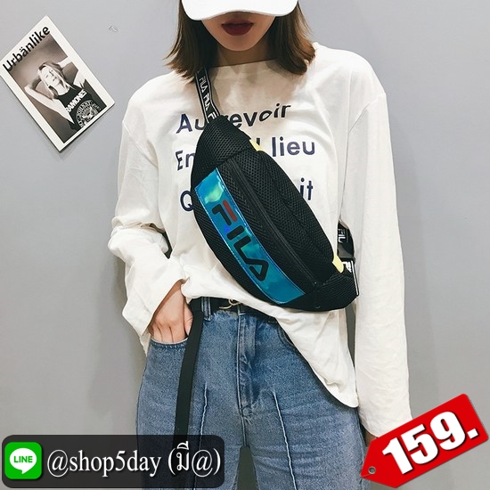 🤩 Hot สุดๆ Fila กระเป๋าคาดอก-เอว มีแถบเงาว๊าบ 🤩