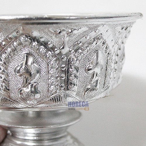 Lao pattern tray, silver, 14 cm, seal