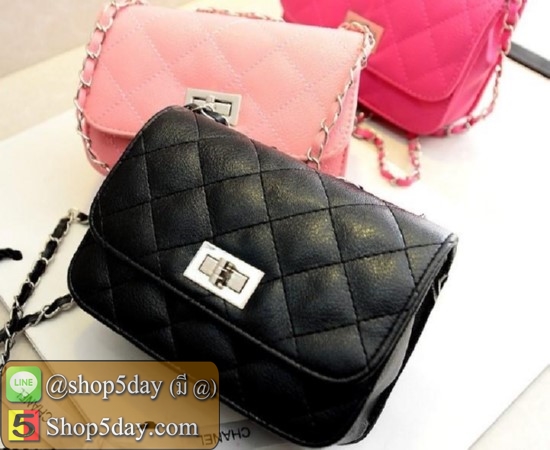 กระเป๋าแฟชั่น 2018 สีสันสดใสน่ารัก (ม่วงอ่อน)