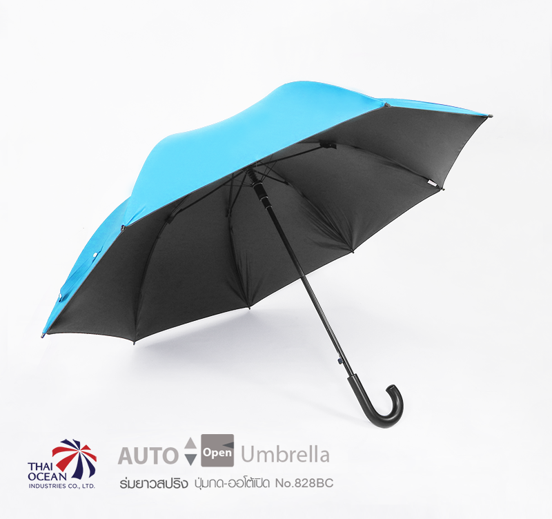 Leo ร่มยาวสปริง กางออโต้ กันยูวีด้วย ผ้า black uv กันรังสียูวี 99% ขนาด 28 นิ้ว