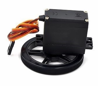 ล้อรถ ขอบยาง 5908-25T สำหรับ servo MG995 / MG996 silicone tire compatible robot smart car 360 degrees