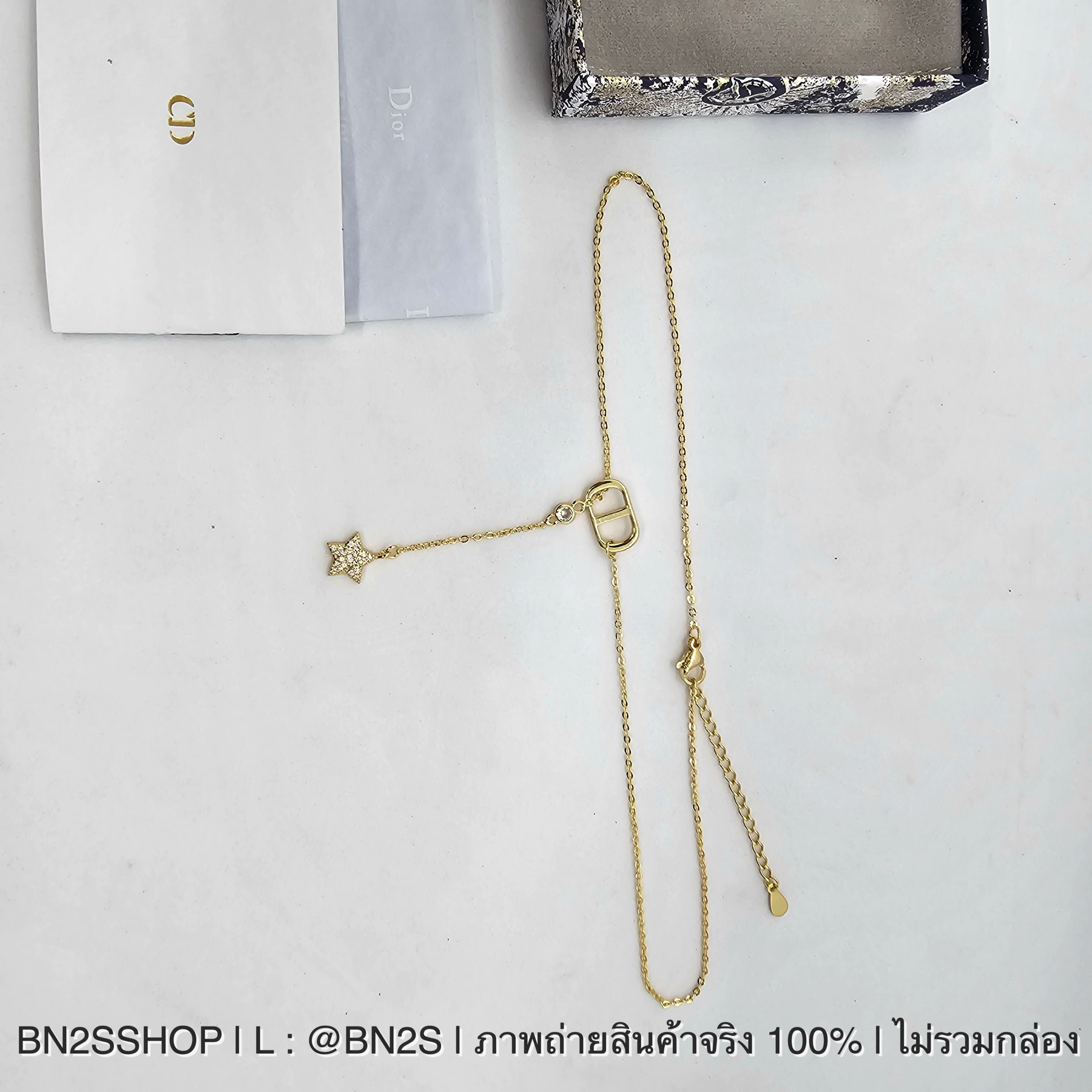 สร้อยคอสายโซ่ ห้อยจี้ CD ดาว Dior CD Star Necklace