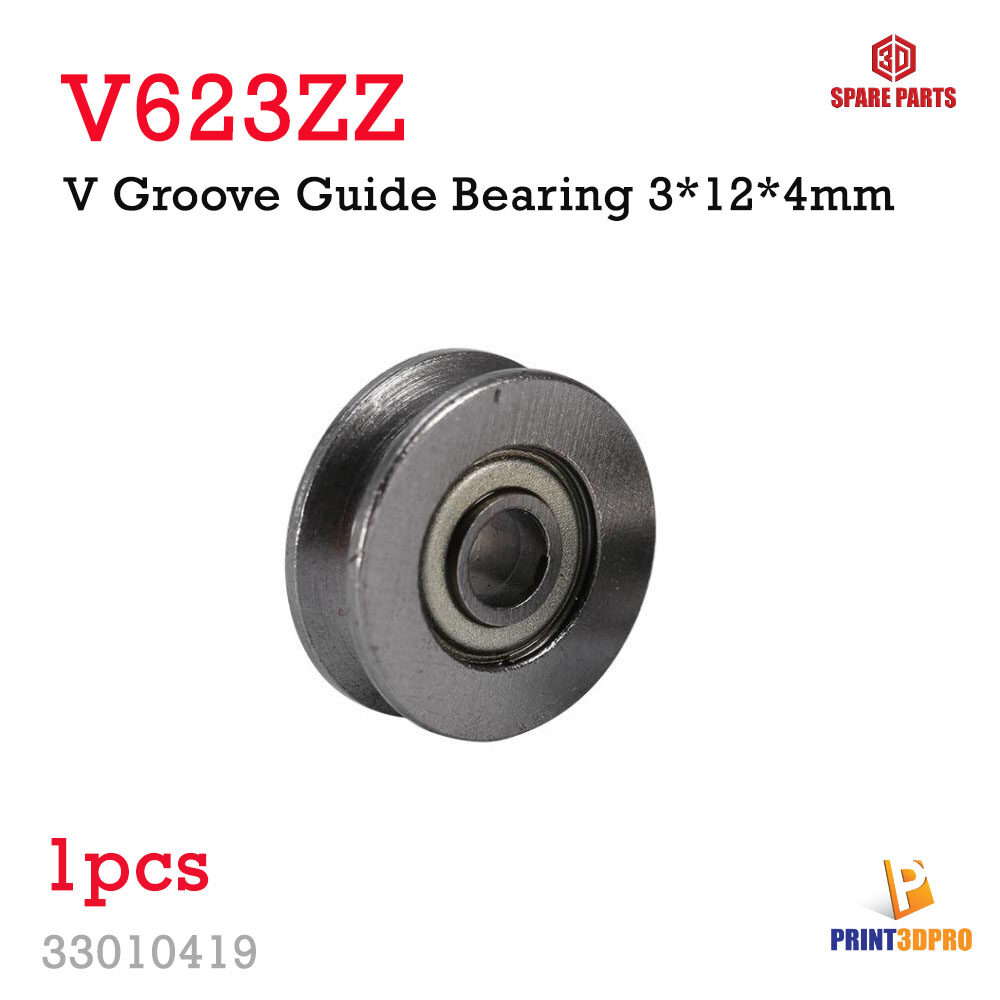 3D part V623ZZ V Groove Roller Wheel Ball Bearings 3x12x4 mm 3D Printer Part