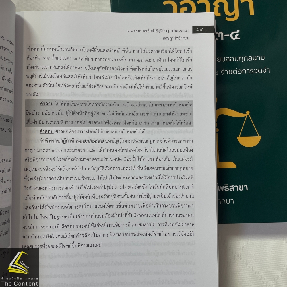 ถามตอบประเด็นสำคัญ วิอาญา ภาค3-4 / โดย : กฤษฎา โพธิสาขา / ปีที่พิมพ์ : กุมภาพันธ์ 2567 (ครั้งที่ 1)