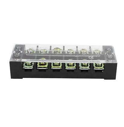 TB-2506 เทอร์มินอล บล็อก 600V 25A TB Series 6 Positions Ways Dual Row Barrier Screw Terminal Block Wire Connector