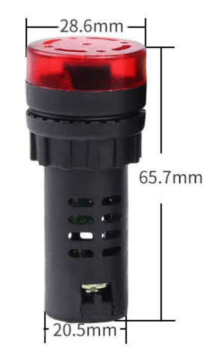 AD16-22SM 12V 22mm. flash Light Red color with sound buzzer alarm