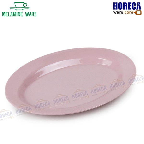 [Pink] Shallow cradle plate 11finger melamine ware