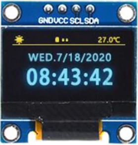 OLED รุ่นใหม่ 0.96 Inch 128 x 64 OLED Display Module Serial I2C Interface สีเหลือง-น้ำเงิน (colors yellow and blue) SSD1315 12864 New version