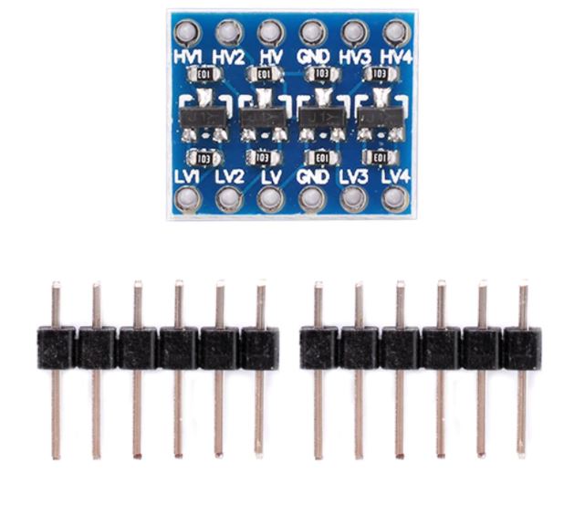 5V-3V IIC UART SPI and other 4-way level conversion module 4-way pin header