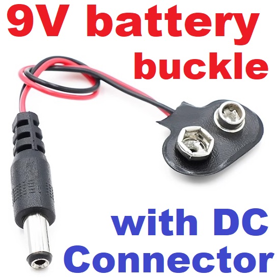 ขั้วถ่าน 9V ยาว 15CM battery holder T-shape with DC connector