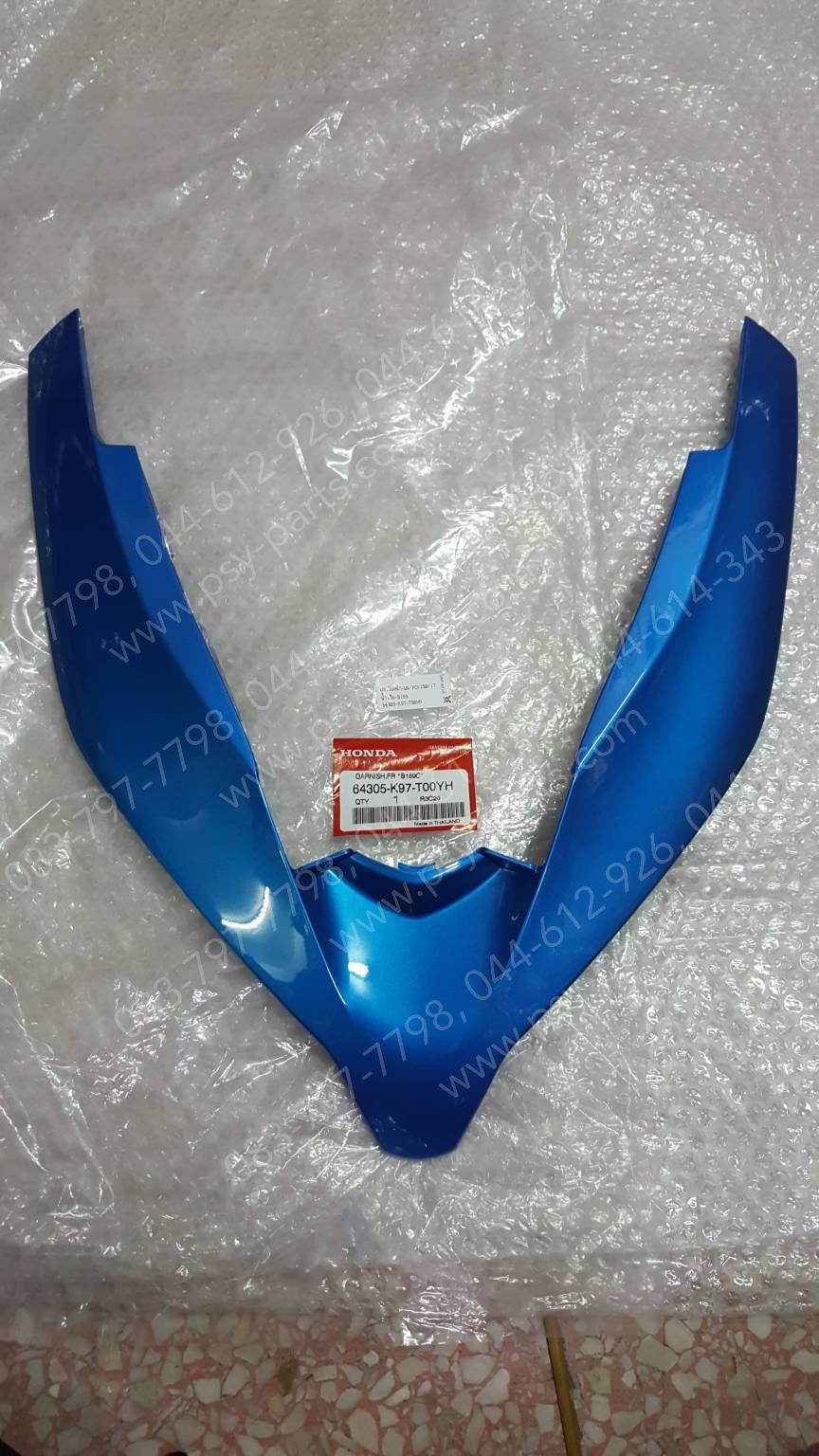 ฝาครอบไฟหน้า-บน PCX 150/18 แท้ๆ สีน้ำเงิน (B189) 64305-K97-T00YH