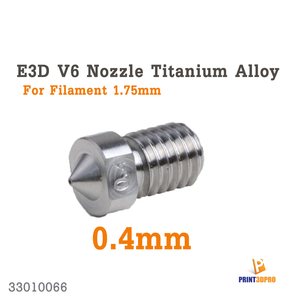 3D Spare Part E3D V6 Titanium Alloy Nozzle M6 Theard 0.4mm