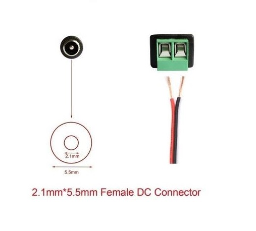 Female DC connector 2.1x5.5mm Power Jack Adapter Plug Cable Connector power connector ตัวเมีย dc power
