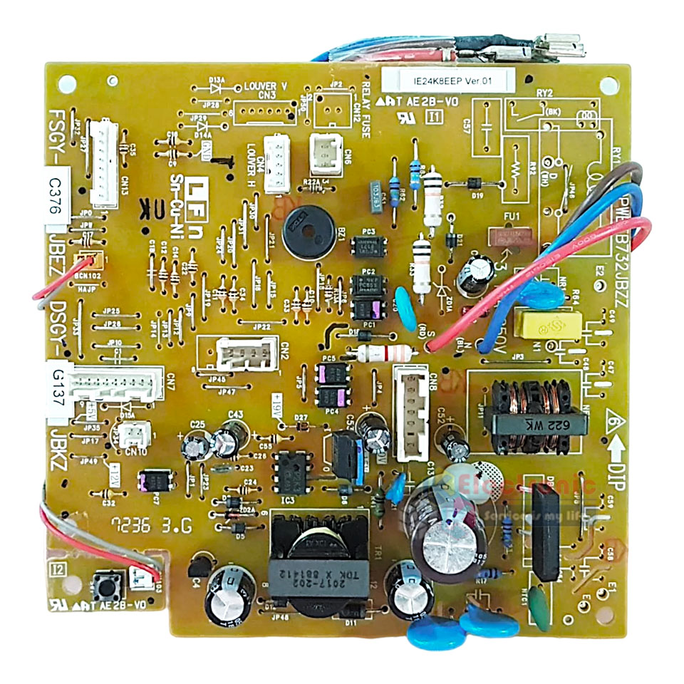 แผงบอร์ดควบคุมแอร์คอยเย็นSHARP-ชาร์ป รุ่น AH-PCX18-อะไหล่ใหม่แท้บริษัท