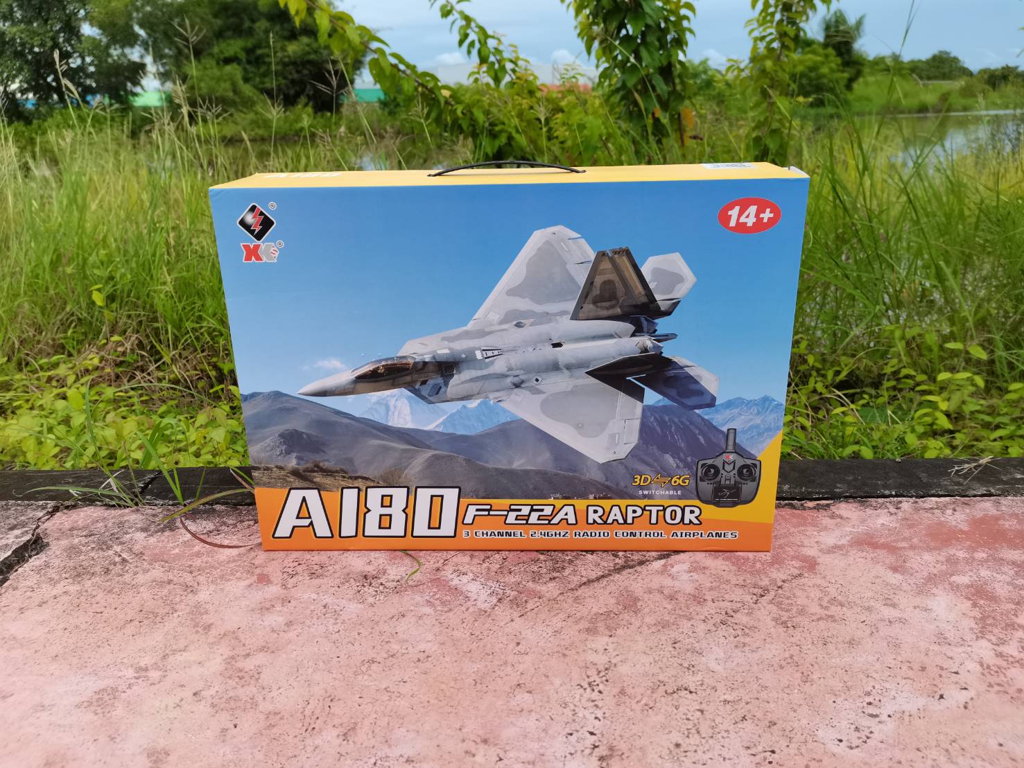 เครื่องบินบังคับ XK A180 F-22 RAPTER 3CH 2.4 GHZ สินค้าชุดพร้อมเล่น บินง่ายมากๆ