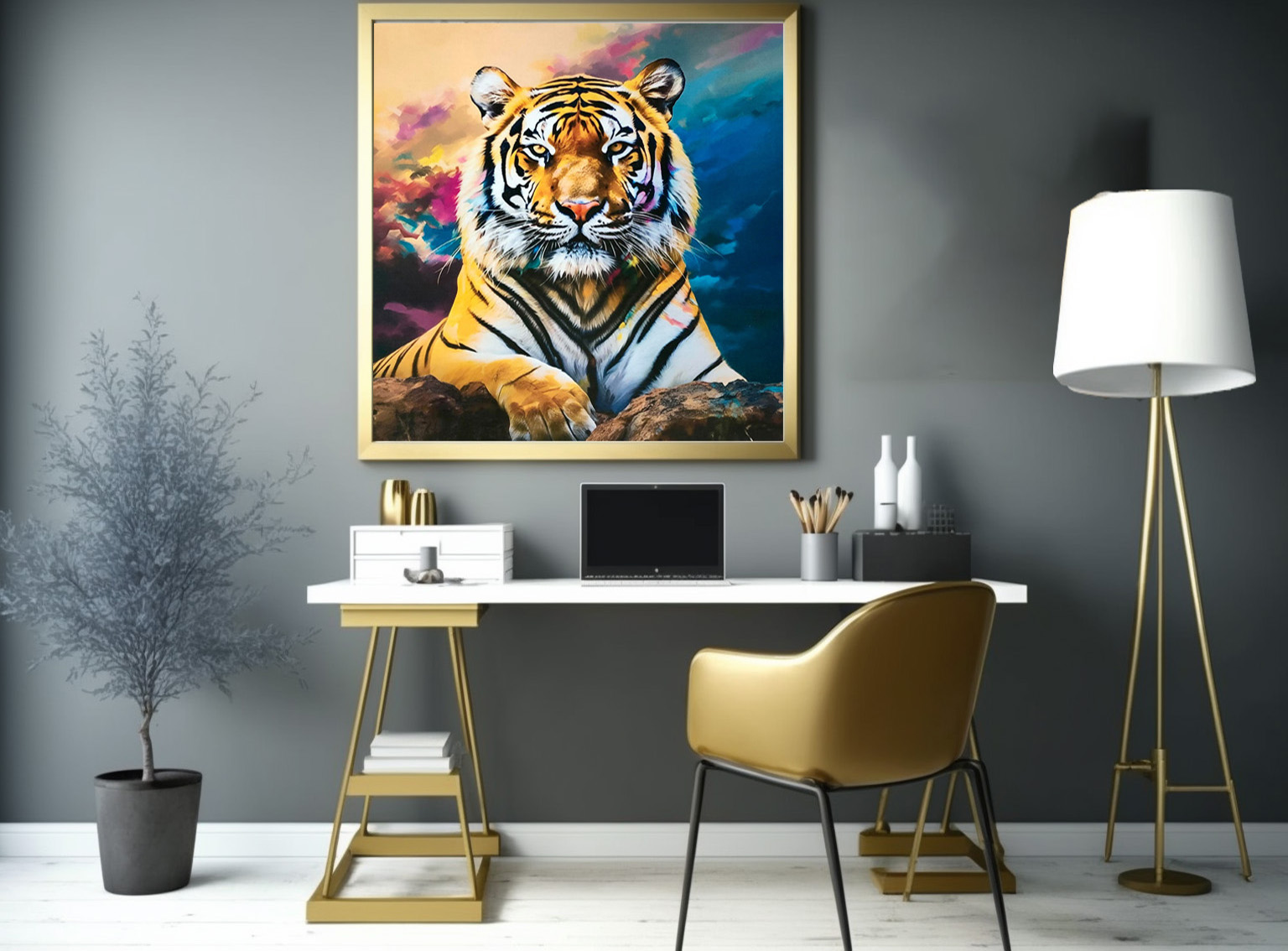 ศิลปะภาพพิมพ์เสือ Tiger_01