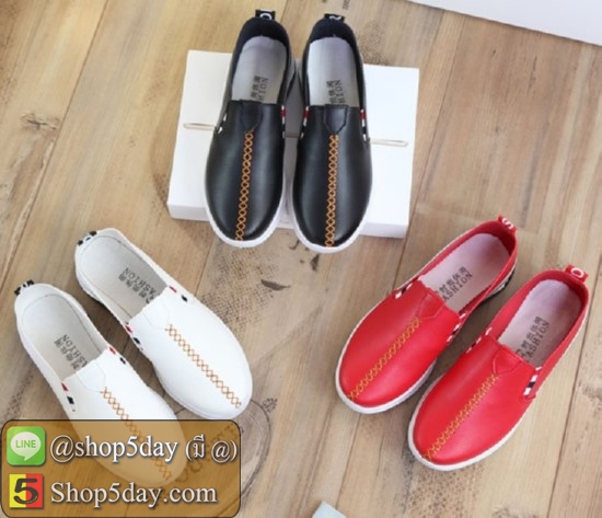 รองเท้าลำลอง แฟชั่นเกาหลี พิ้นนิ่ม (สีดำ)