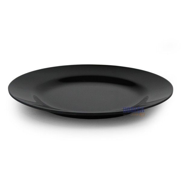 Shallow round plate 6.5 inches [black] Smiling fish brand