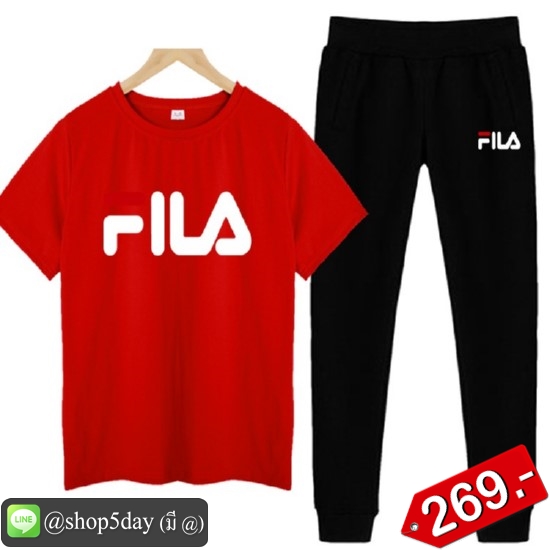 🔥Fila ฟิลล่า ชุดเซ็ท เสื้อ+กางเกง