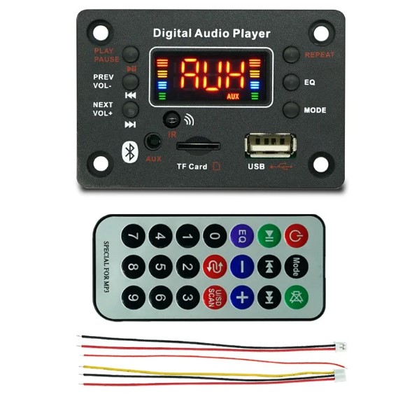 Bluetooth Audio Decoder Board ไม่มีวงจรขยายเสียง DC 12V USB Audio Module FM Radio MP3 Lossless Audio WAV Decoding Board Module