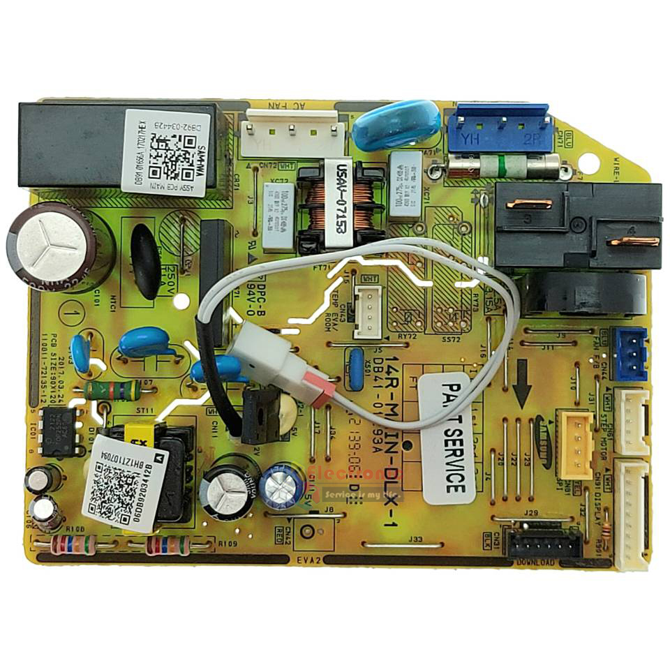 แผงบอร์ดแอร์คอยเย็น ซัมซุง Samsung-แผงควบคุมแอร์-DB92-03442B/อะไหล่แท้ สำหรับรุ่น/AR09JCFSTWK/AR10JCFSQWK/AR12JCFSTWK/AR13JCFNQWK/AR13JCFSQWK/AR18JCFSTWK พร้อมวิธีการเซ็ทโค้ด