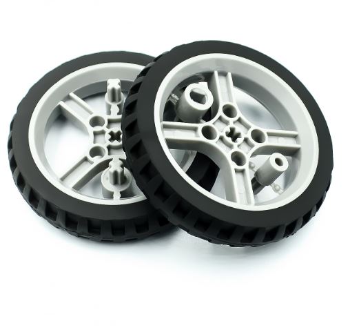 ล้อยาง 6514 TT motor free wheel cross-axis robot smart car narrow wheel 65mm motor tracking line