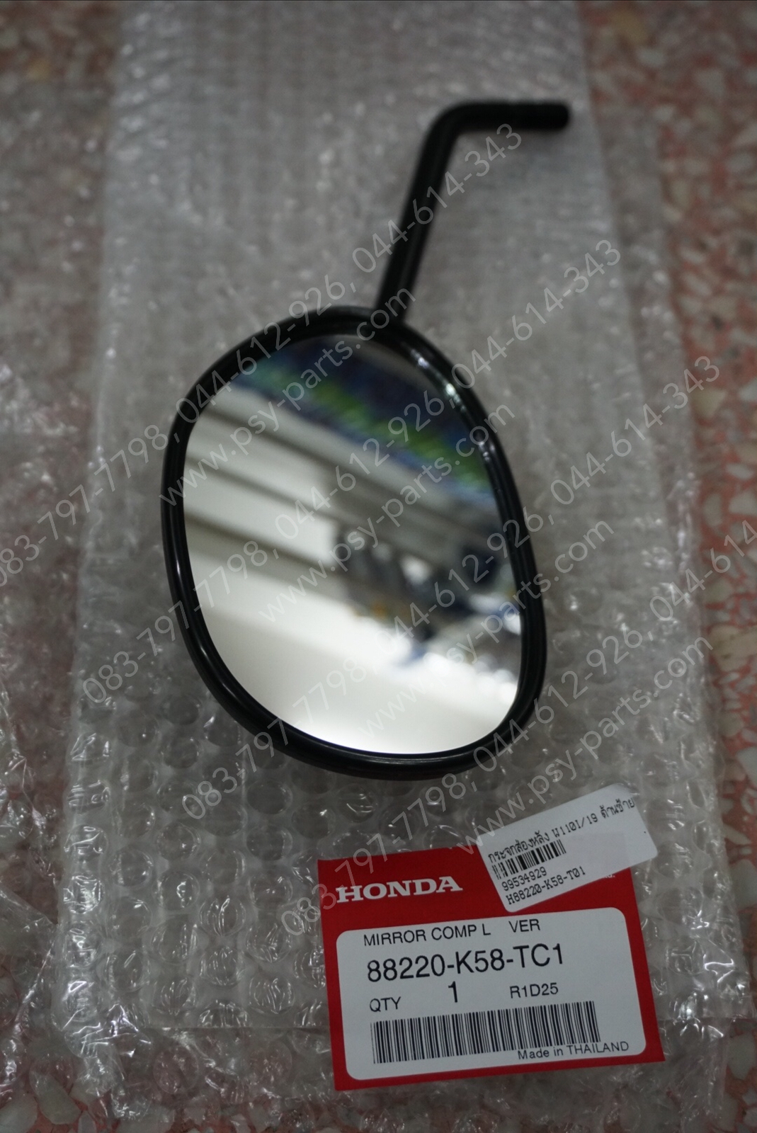 กระจกส่องหลัง WAVE 110-I/19 แท้ๆ ด้านซ้าย 88220-K58-TC1