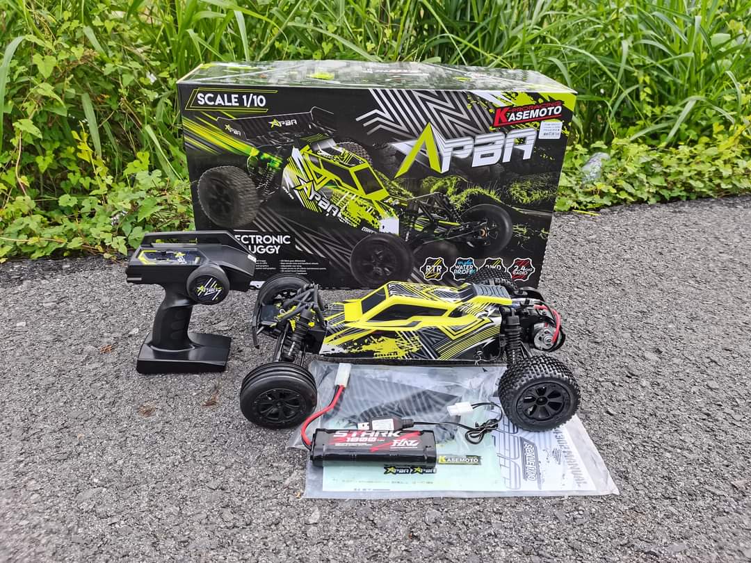 รถบังคับวิทยุ KASEMOTO APBA 1/10 BUGGY 2.4 GHZ 50KMH ชุดพร้อมเล่น ระบบโช๊คอัพ 4ล้อ