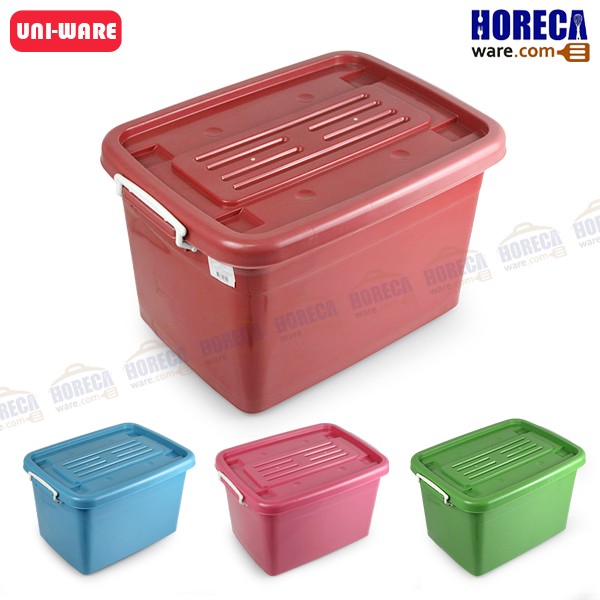 Storage box + lid + wheels (40x56x33cm.) Uniware