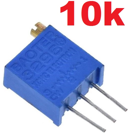 Trimpot 10k ปรับหมุนได้ 25 รอบ 3296W 25 Turn 0.5w potentiometer adjustable resistance