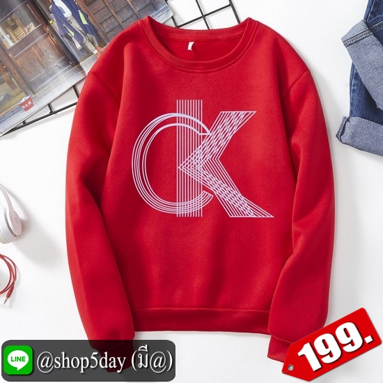 🔥 CK แบรนด์ชั้นนำ เสื้อกันหนาวแขนยาว (ไม่มีฮู้ด) ‼️