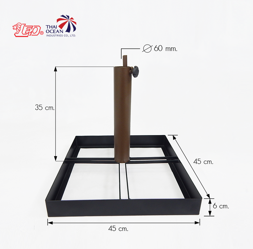 Leo ขาตั้ง ร่มสนาม แบบถอดเสา แกน 60 มิล สำหรับใช้อิฐทับ