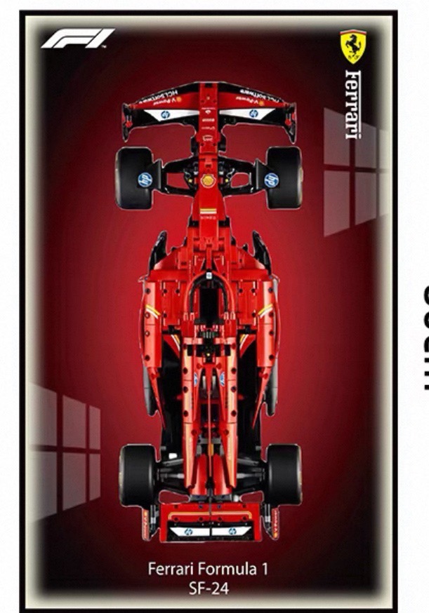 Display frame สำหรับ LEGO Technic เลโก้ 42207 Ferrari SF-24 F1 Car