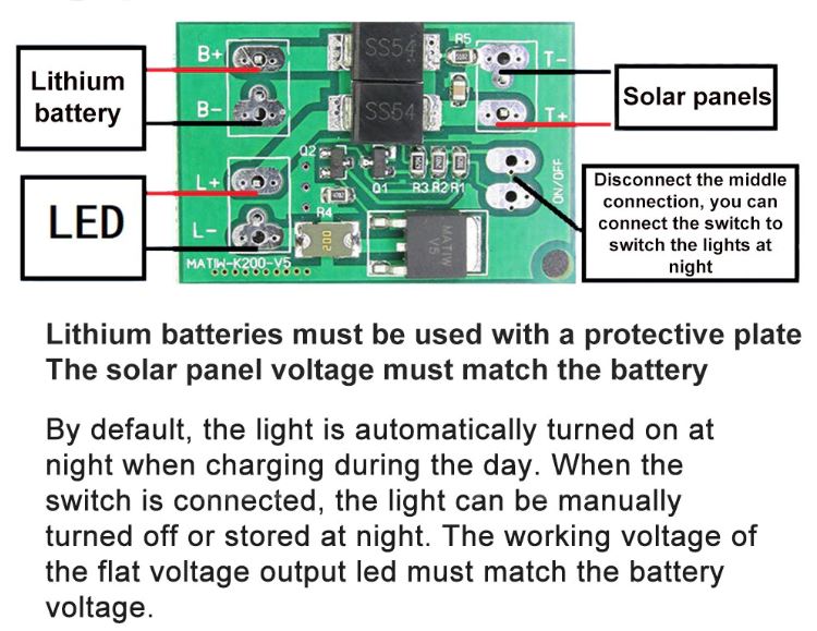 Automatic Solar Panel 3.7V 7.4V 11.1V 30W Max Night Light LED Control Switch Garden Street Module