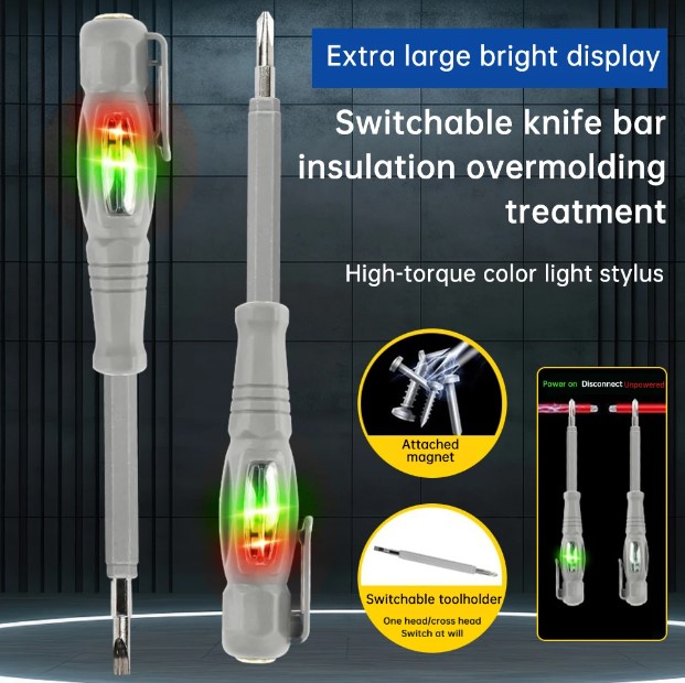 ไขควงเช็คไฟ AC24-250V Digital Voltage Test Pen AC Non Contact Induction Test Pencil Voltmeter Electrical Detector Electric Screwdriver Indicator ไขควงลองไฟ ไขควงวัดไฟ