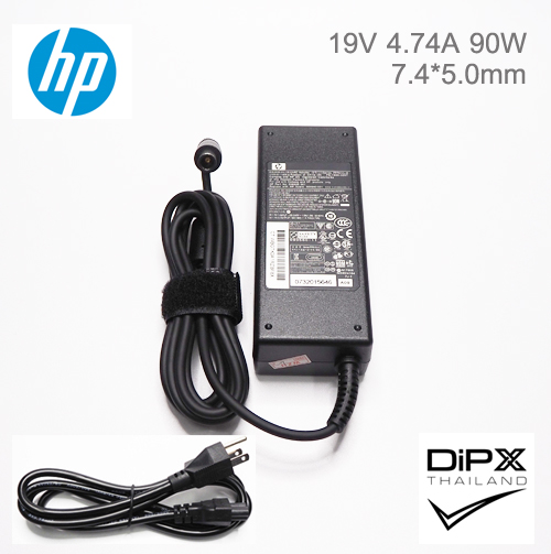 Adapter HP 19V 4.74A 90W (7.4x5.0mm) สินค้าใหม่แท้ แถมสายไฟ
