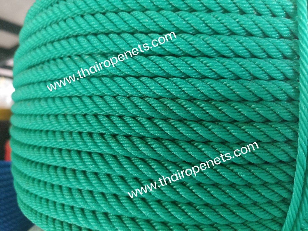 เชือกไนล่อน สีเขียว 4-8 mm. ความยาว 200 m. วัสดุเกรด A สีสวยๆ เชือกหนา เหนียว แข็งแรง ทนทาน พร้อมส่ง