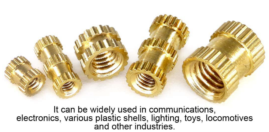 น็อตฝัง M3*4*4.5 mm. Brass Hot Melt Insert Nuts หัวน็อตแบบฝัง M3x4x4.5mm. ทองเหลือง molded copper nut