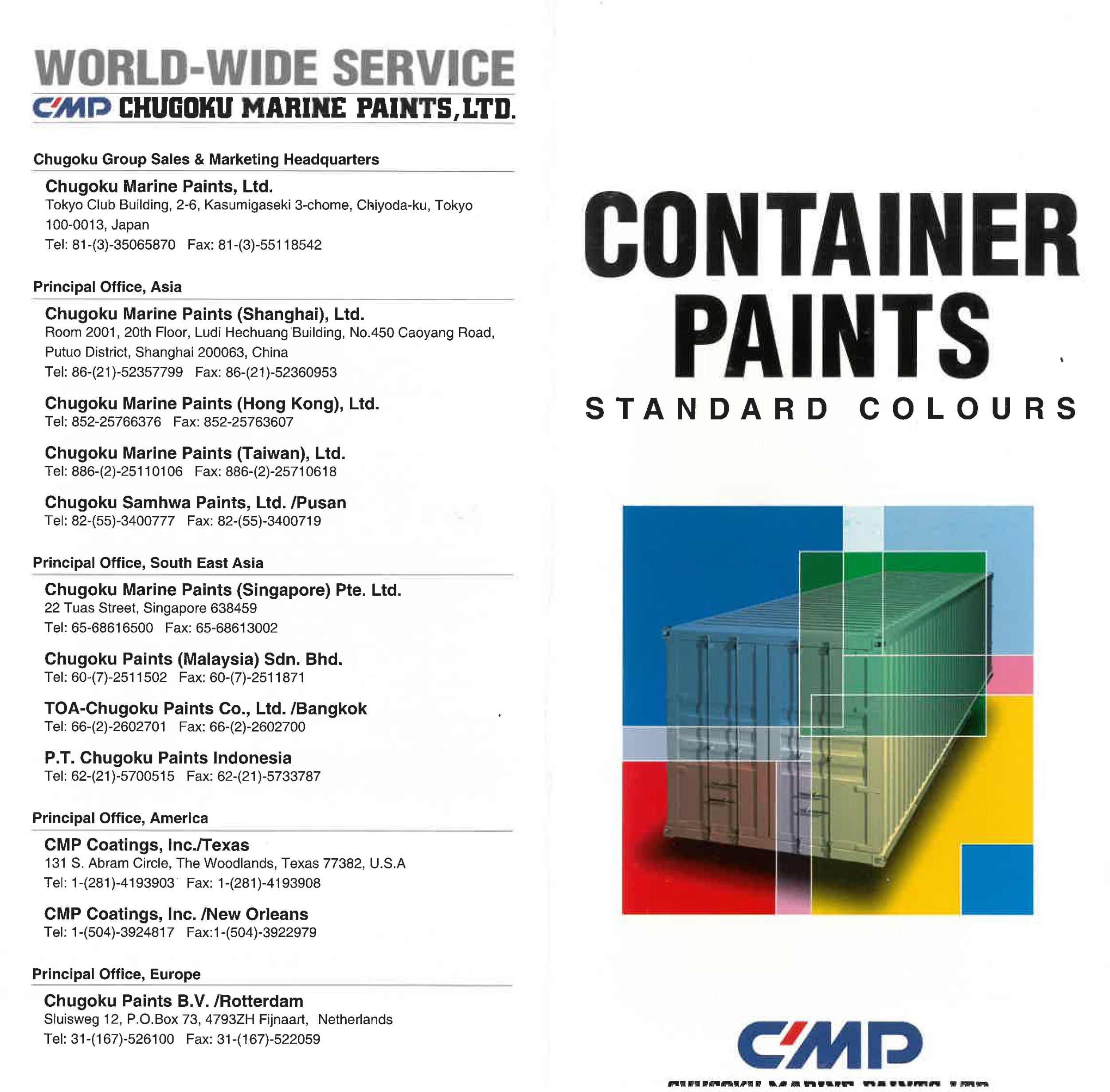 Card CONTAINER PAINTS (CSC)