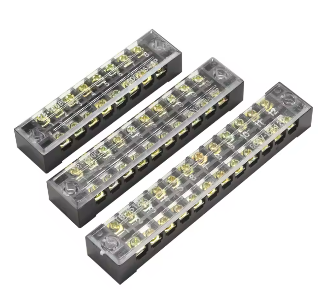 TB-2510 Terminal Block 600V 25A Copper Wire Busbars เทอร์มินอลบล็อก โลหะทองแดง