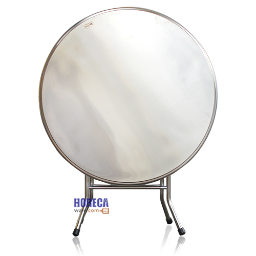 โต๊ะพับกลมสแตนเลส 90 ซม. โต๊ะร้านเกาหลี ตราสมอ